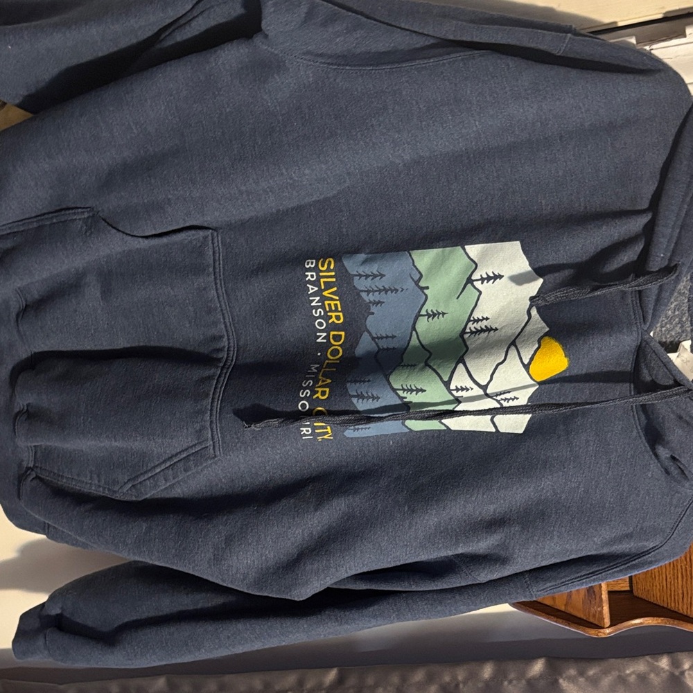 Tultex Blue Graphic Hoodie